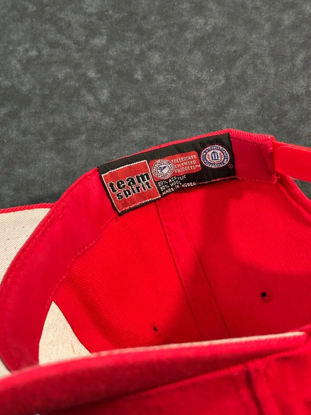 Vintage University of Wisconsin Badgers Team Spirit NCAA Snapback Hat